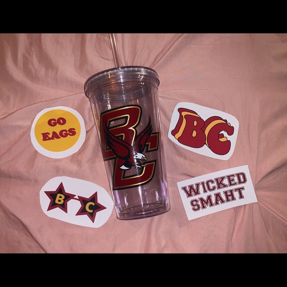 Custom Boston College Cup w/ Stickers